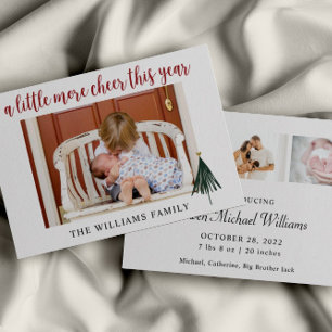 Modern Calligraphy Family Photo Christmas Card