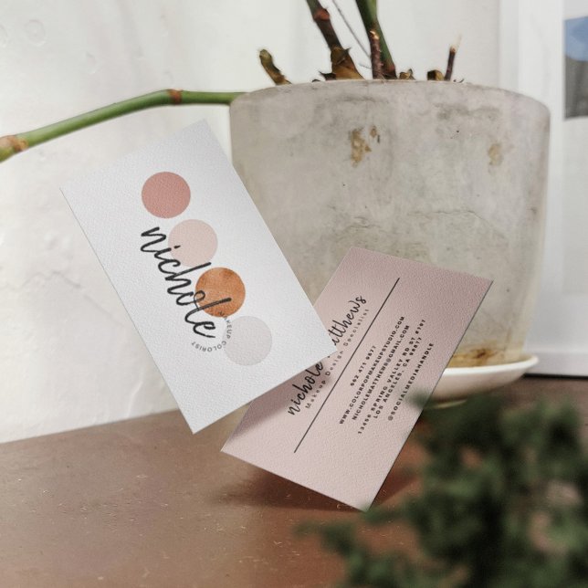 Modern Calligraphy Feminine Makeup Artist Business Card (Creator Uploaded)