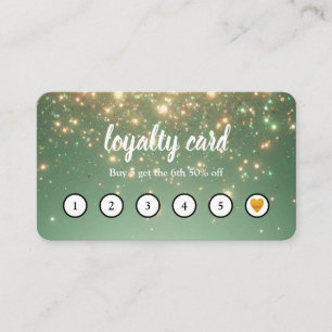 Modern Calligraphy Glitter Minimalist Loyalty Card