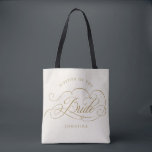 Modern calligraphy gold Mother of the Bride Tote Bag<br><div class="desc">A timeless and elegant mother of the bride gift tote bag featuring refined calligraphy script on a classic background,  perfect for a formal and sophisticated wedding celebration. For customisation or additional products featuring this design,  please feel free to contact me.</div>