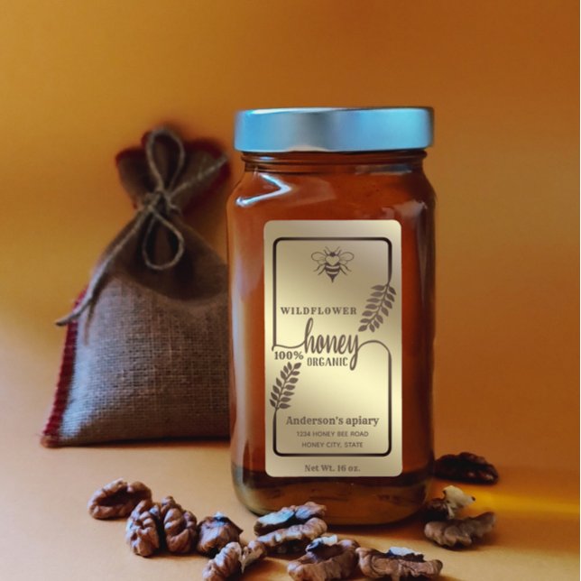 Modern Calligraphy honey branch jar Label (Creator Uploaded)