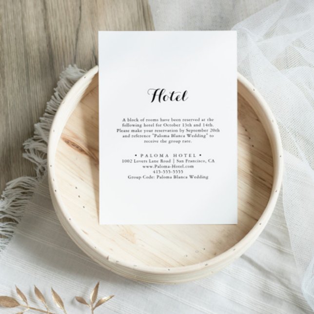Modern Calligraphy Hotel Enclosure Card (Creator Uploaded)