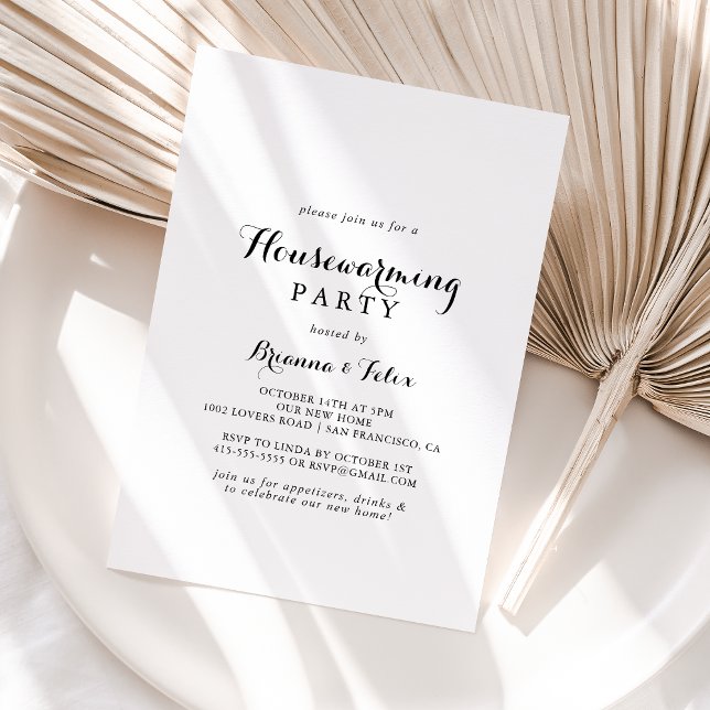 Modern Calligraphy Housewarming Party Invitation (Creator Uploaded)
