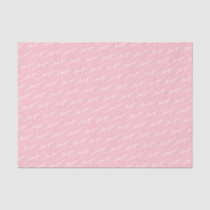 Modern Calligraphy I Love You Valentine's Day Pink Tissue Paper
