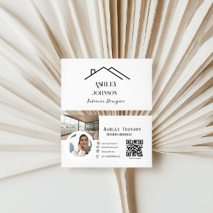 Modern Calligraphy Interior Designer  Business Card