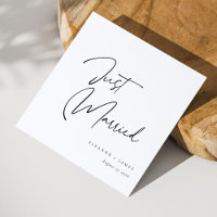 Modern Calligraphy Just Married : Personalised