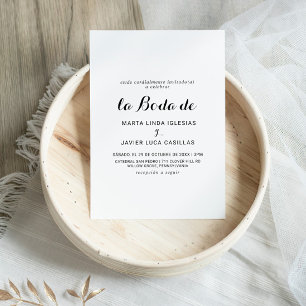modern Calligraphy La Boda De Invitation