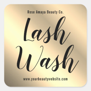 Modern Calligraphy Lash Wash Gold Product Label