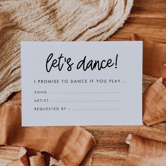Modern calligraphy Let's dance song request Enclosure Card (Creator Uploaded)