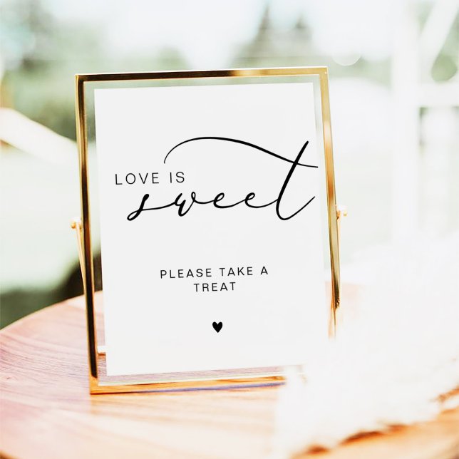 Modern Calligraphy Love is Sweet Wedding Sign (Creator Uploaded)