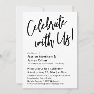 Modern Calligraphy Minimalist Celebrate with Us! Invitation