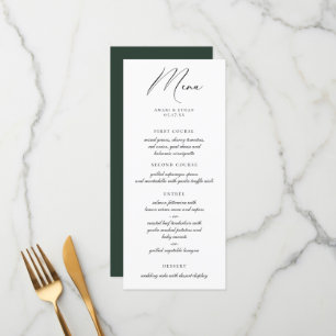 Modern Calligraphy Minimalist Menu