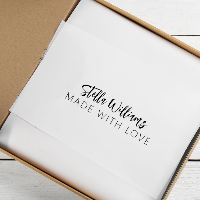 Modern Calligraphy Name Made With Love Self-inking Stamp (Modern Calligraphy Name Made With Love Self-inking Stamp)