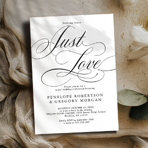 Modern calligraphy nothing fancy just love wedding invitation