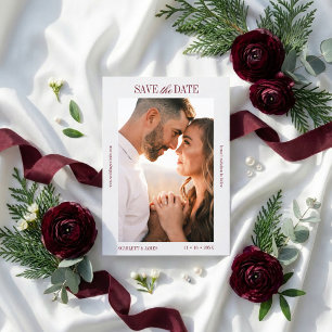 Modern Calligraphy Personalised Photo Wedding Save The Date