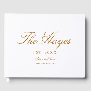Modern Calligraphy Personalised Wedding Guest Book