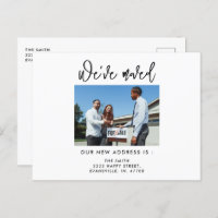 Modern Calligraphy Photo We've Moved New Address 