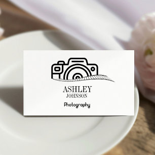 Modern Calligraphy Photographer Photography Business Card