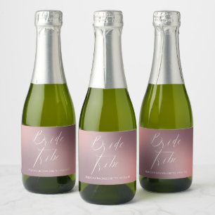 Modern Calligraphy Pink Bachelorette Party Sparkling Wine Label