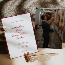 Modern Calligraphy Red Wedding