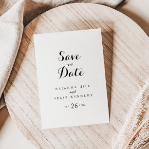 Modern Calligraphy Save the Date Postcard