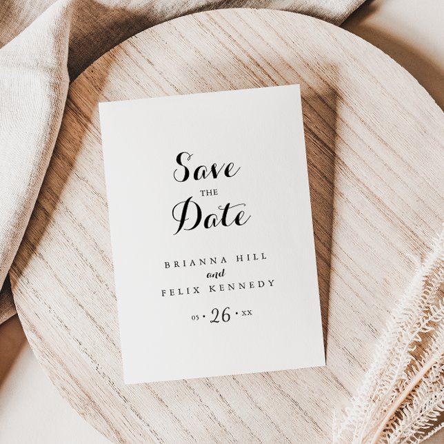 Modern Calligraphy Save the Date Postcard (Creator Uploaded)