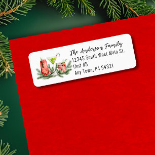 Modern Calligraphy Script Holiday Return Address Label