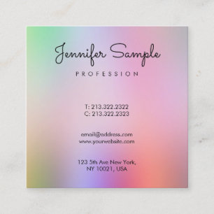 Modern Calligraphy Script Template Elegant Square Business Card