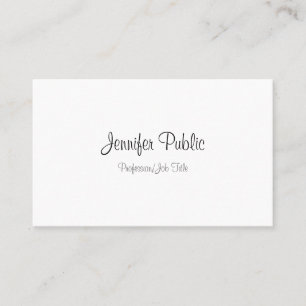 Modern Calligraphy Script Text Minimalist Template Business Card