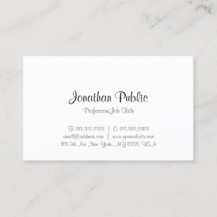 Modern Calligraphy Script Text Minimalist Template Business Card