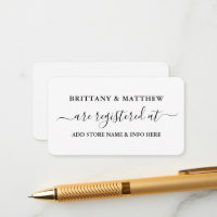 Modern Calligraphy Script Wedding Registry