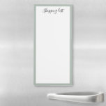 Modern Calligraphy Shopping List Magnetic Notepad<br><div class="desc">Custom-designed magnetic notepad featuring modern simple design.</div>