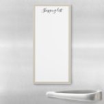 Modern Calligraphy Shopping List Magnetic Notepad<br><div class="desc">Custom-designed magnetic notepad featuring modern simple design.</div>