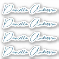 Modern Calligraphy Signature Name Vinyl Label,