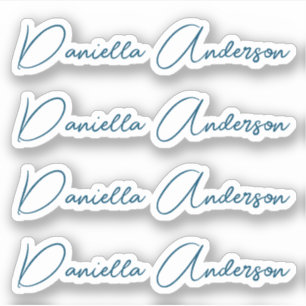 Modern Calligraphy Signature Name Vinyl Label, Sti