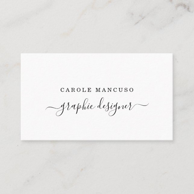 Modern Calligraphy - Simply Right Business Card (Front)