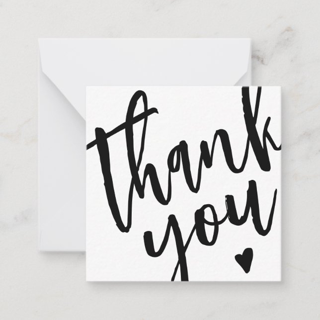 Modern Calligraphy Small Business Thank You Card (Front)
