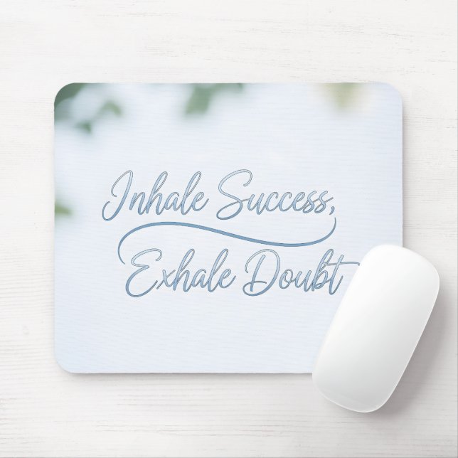 Modern Calligraphy Success Quote Aesthetic  Mouse Pad (With Mouse)