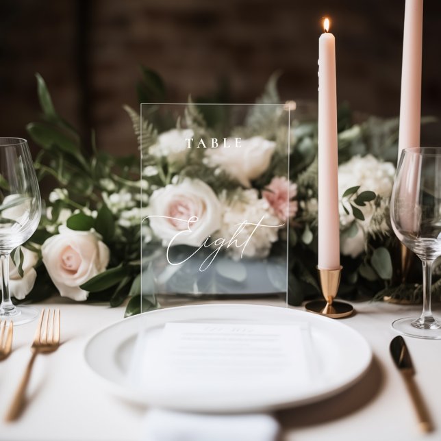 Modern Calligraphy Table Eight Table Number (Creator Uploaded)