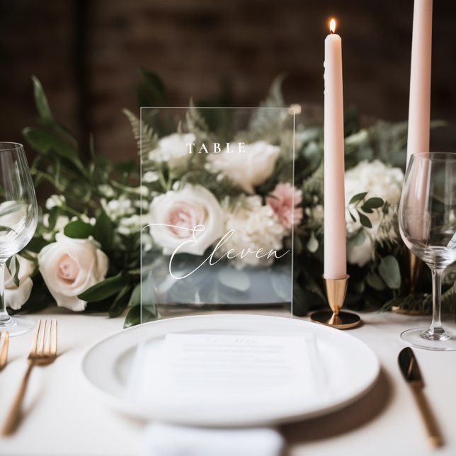 Modern Calligraphy Table Eleven Table Number (Creator Uploaded)