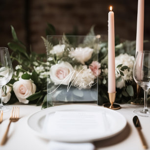 Modern Calligraphy Table Nine Table Number