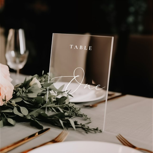Modern Calligraphy Table One Table Number (Creator Uploaded)