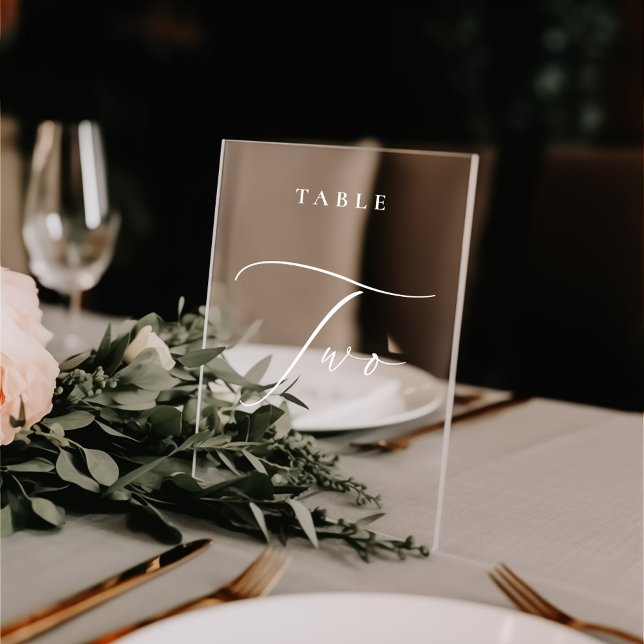 Modern Calligraphy Table Two Table Number (Creator Uploaded)