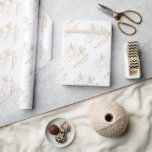 Modern calligraphy timeless gold and white wedding wrapping paper<br><div class="desc">A timeless and elegant wedding wrapping paper  featuring refined calligraphy script on a classic background,  perfect for a formal and sophisticated wedding celebration. For customisation or additional products featuring this design,  please feel free to contact me.</div>