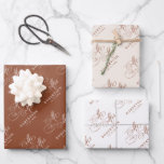 Modern calligraphy timeless terracotta  wedding wrapping paper sheet<br><div class="desc">A timeless and elegant terracotta wedding wrapping paper sheet featuring refined calligraphy script on a classic background,  perfect for a formal and sophisticated wedding celebration. For customisation or additional products featuring this design,  please feel free to contact me.</div>
