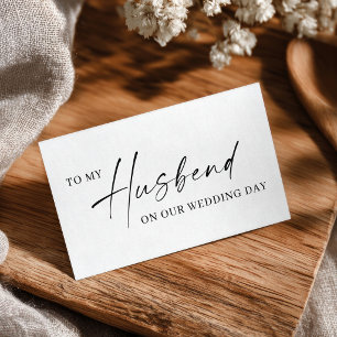 Modern Calligraphy To My Husband On Our Wedding  Card