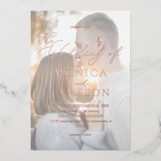 Modern Calligraphy V2 Photo Wedding (Front)
