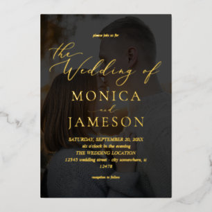 Modern Calligraphy V2 Photo Wedding Dark