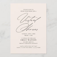 Modern Calligraphy Virtual Bridal Shower Blush