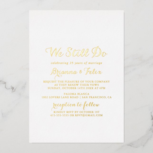 Modern Calligraphy We Still Do Gold  (Front)